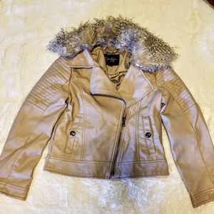 Jessica Simpson girls tan jacket size S 7-8